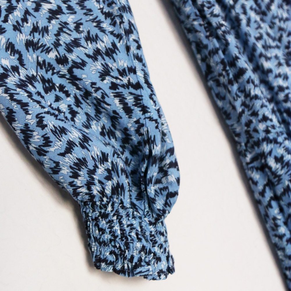 Zara Blue Angel Long Sleeve Prairie Tiered Midi Maxi Dress S Blogger's Favorite - Picture 8 of 15